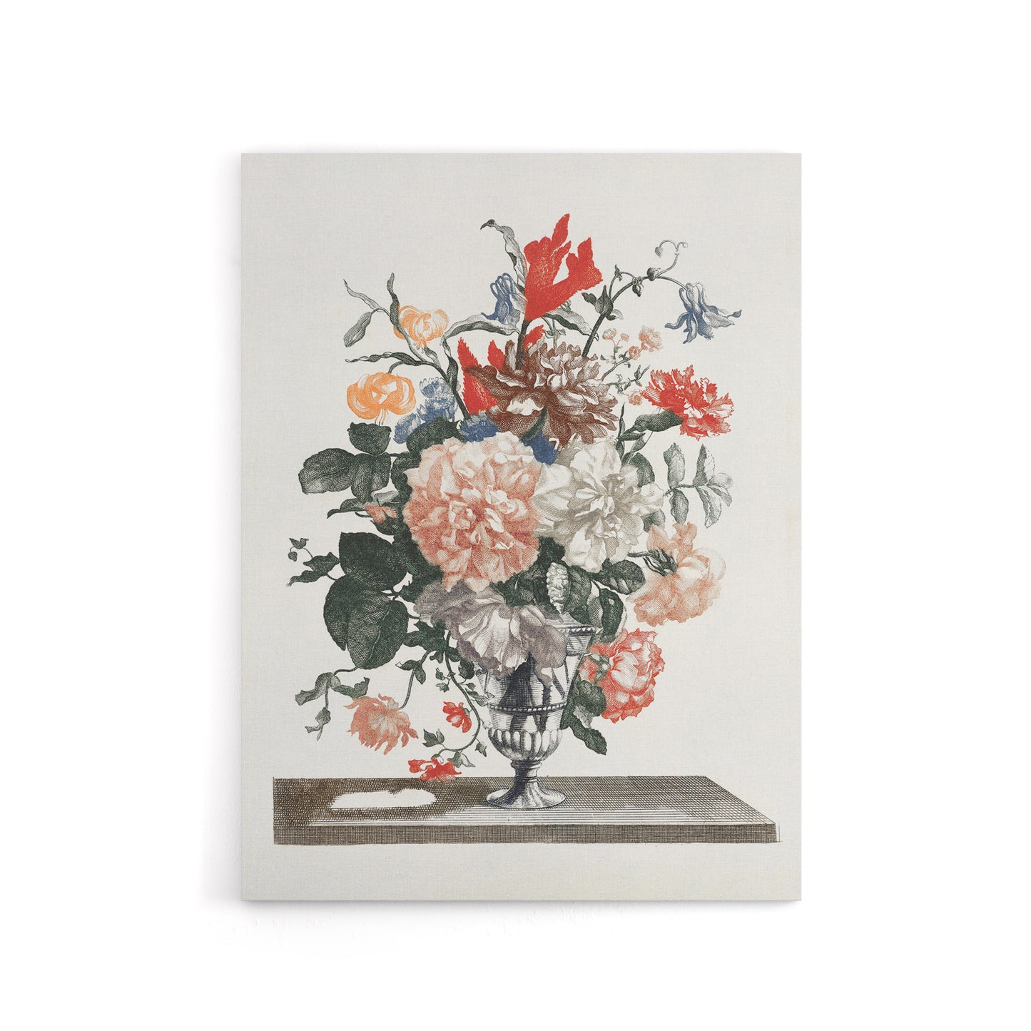 Flower Bouquet In A Glass Vase Johan Teyler Canvas Wall Art
