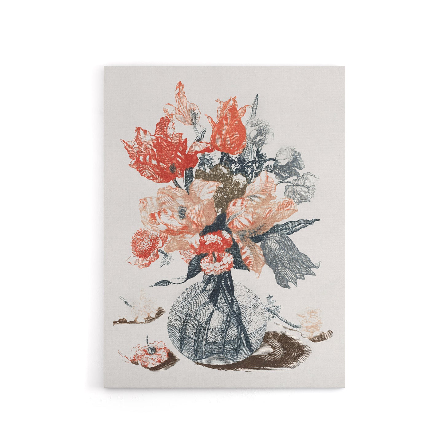 Glass Vase With Spring Flowers Johan Teyler Canvas Wall Art