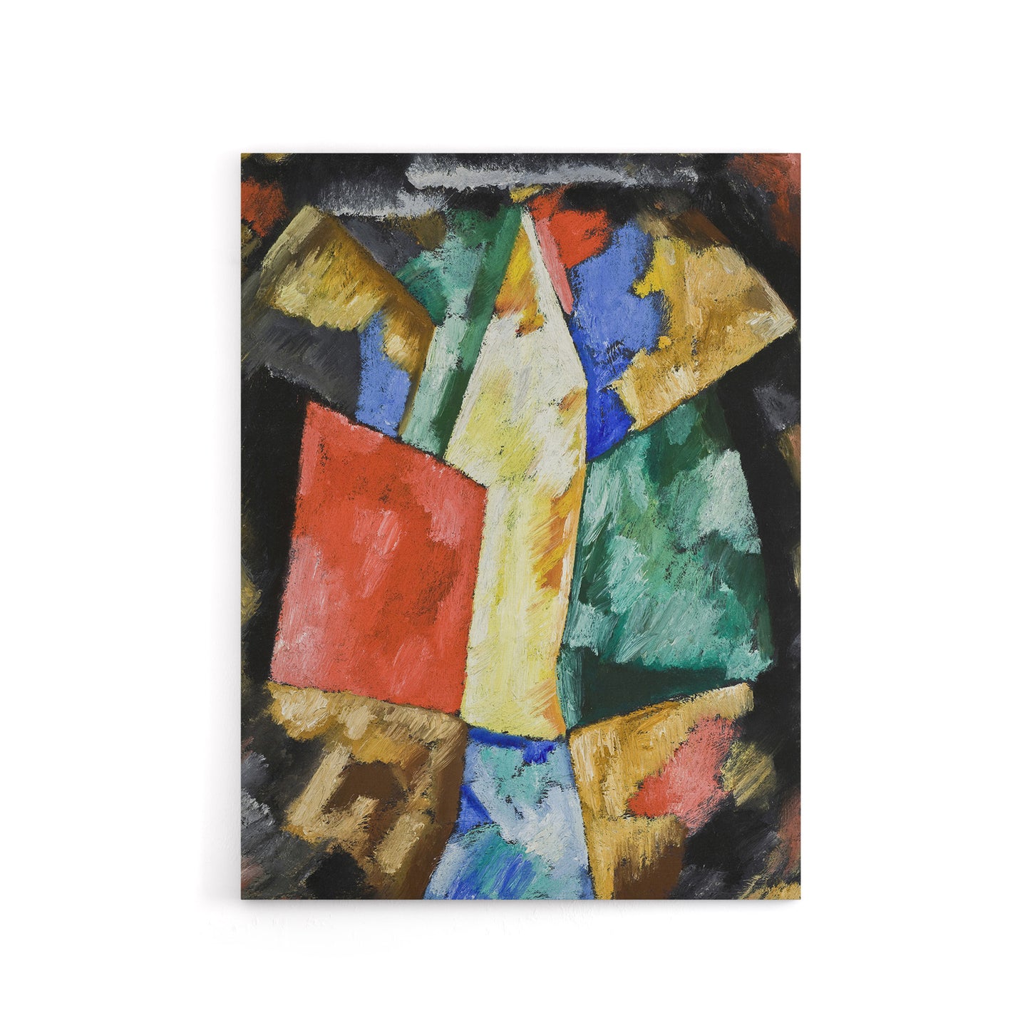 Blue Yellow and Green Abstraction Hartley Canvas Wall Art