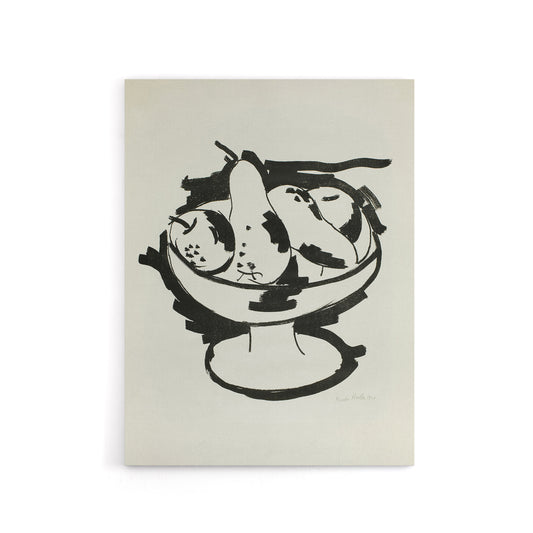 Bowl of Fruit Still Life Sketch Hartley Canvas Wall Art