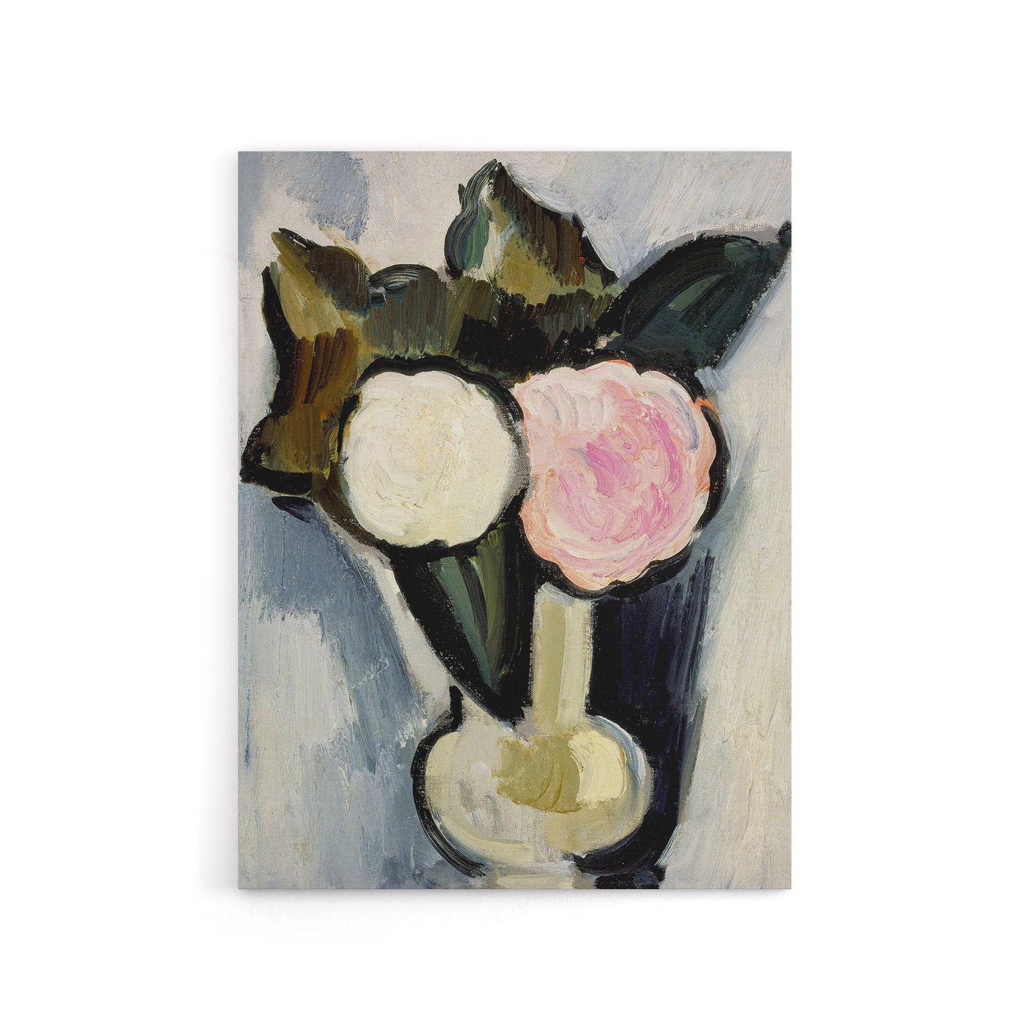 Pink and White Flowers in a Vase Hartley Canvas Wall Art