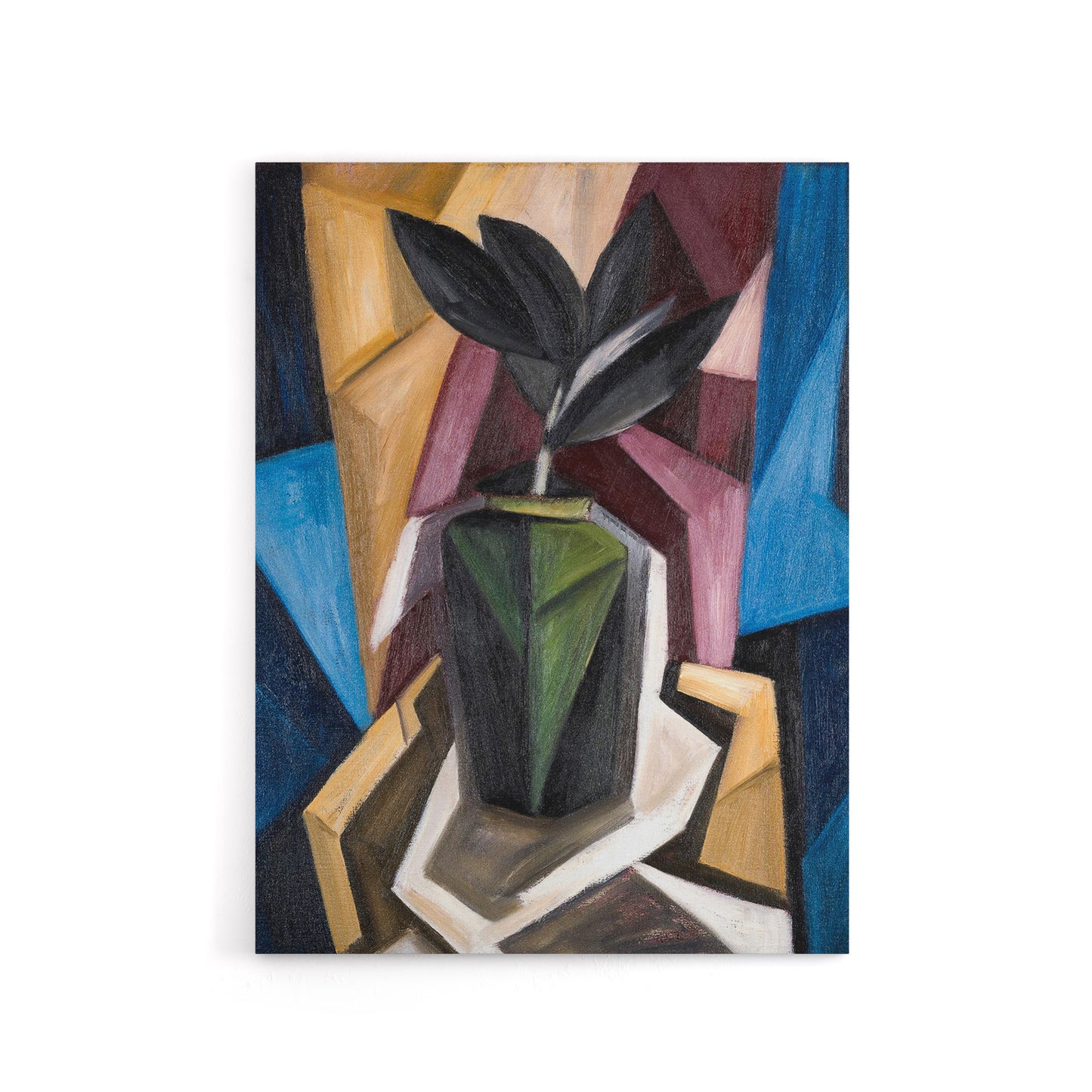 Rubber Plant Abstract Painting Hartley Canvas Wall Art Print