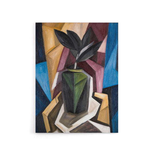 Rubber Plant Abstract Painting Hartley Canvas Wall Art Print