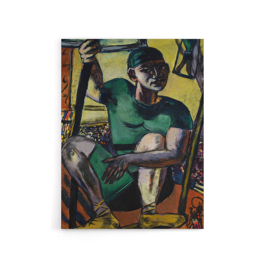 Acrobat Portrait on the Trapeze Max Beckmann Canvas Wall Art