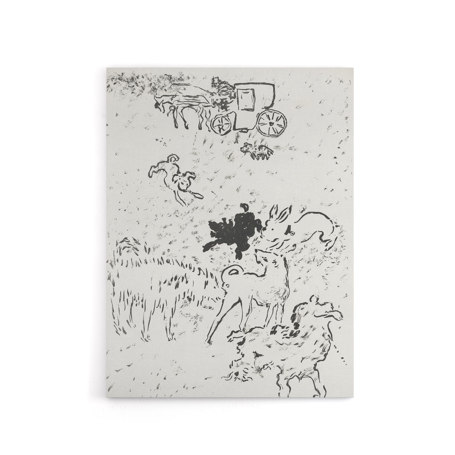 The Dogs Art Nouveau Drawing Pierre Bonnard Canvas Wall Art