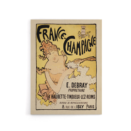 France Champagne Vintage Advert Bonnard Canvas Wall Art