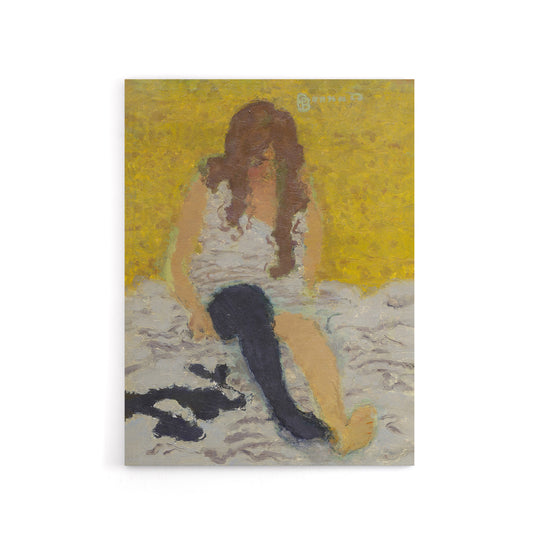 Woman Putting on Her Stockings Bonnard Canvas Wall Art Print