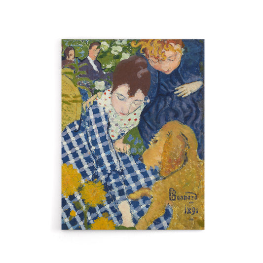 Women with Dog Art Nouveau Painting Bonnard Canvas Wall Art