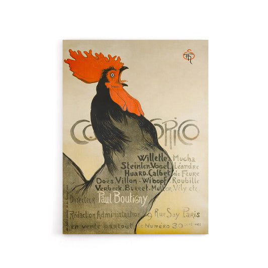 Cocorico Vintage Magazine Advert Steinlen Canvas Wall Art