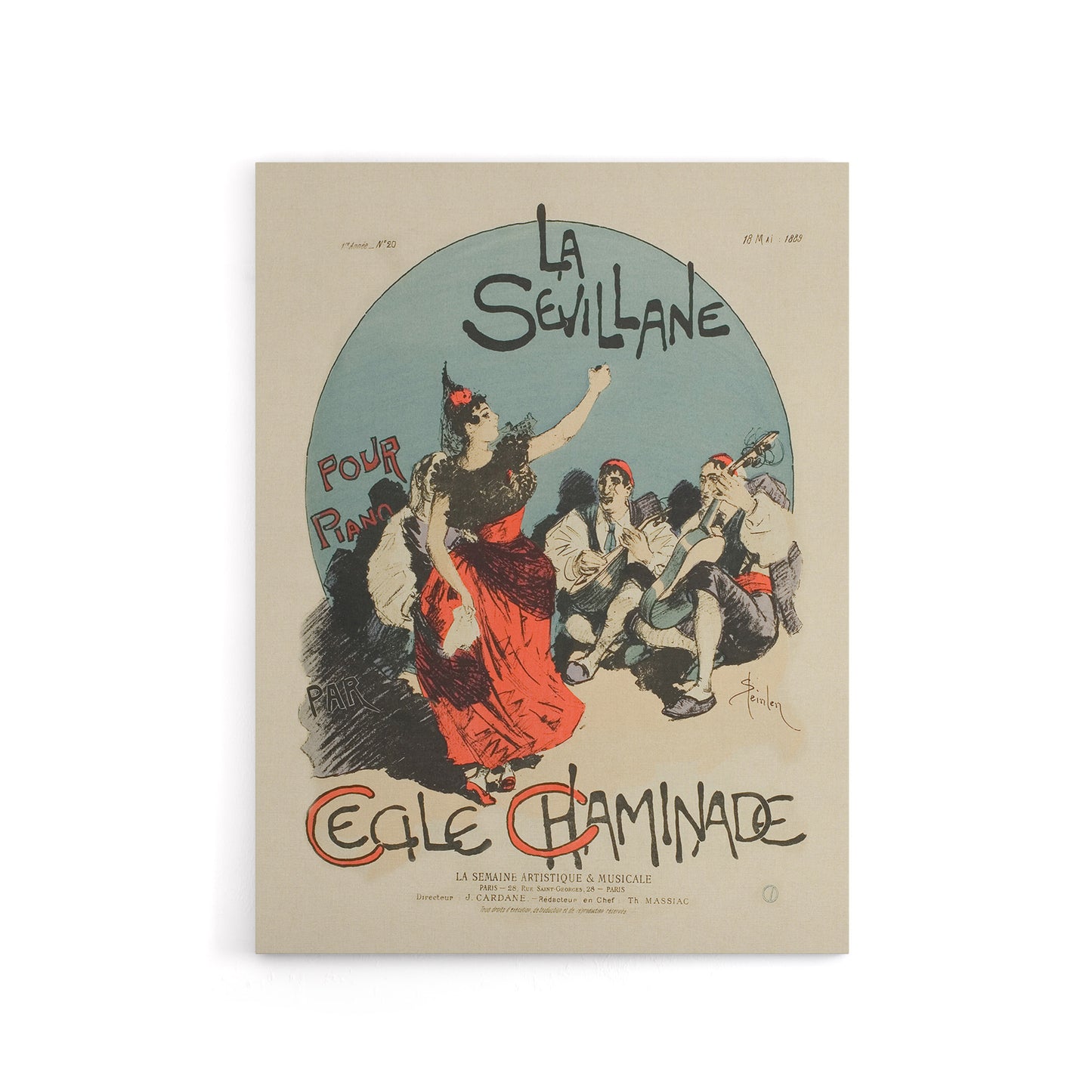 Overture Cover for Woman from Seville Steinlen Canvas Wall Art