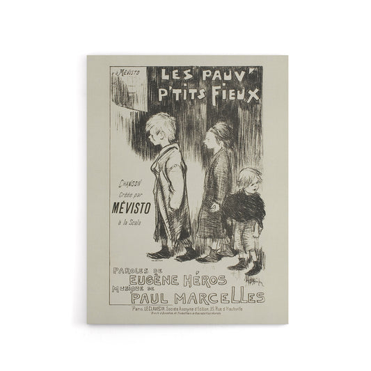 Poor Little Things Poster Sketch Steinlen Canvas Wall Art