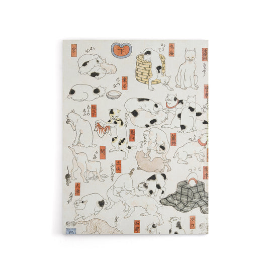 Cats Vintage Japanese Ukiyo E Kuniyoshi Canvas Wall Art