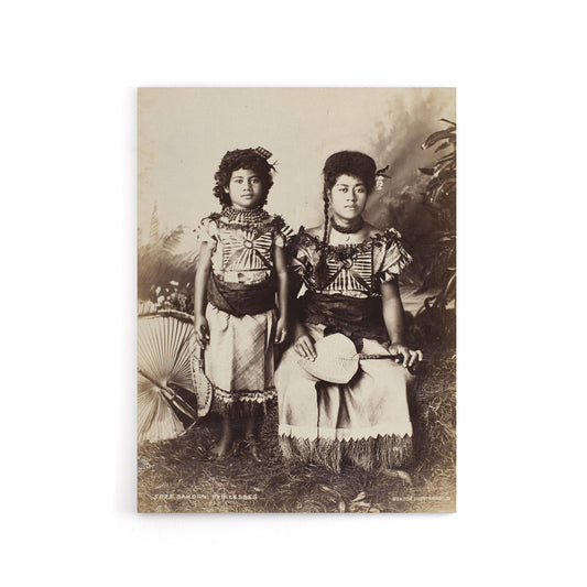 Burton Brothers Photograph of Samoan Princesses Canvas Wall Art Print