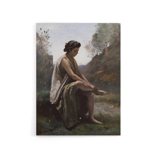 Camille Corot Eurydice Nursing a Serpent Bite Canvas Wall Art Print