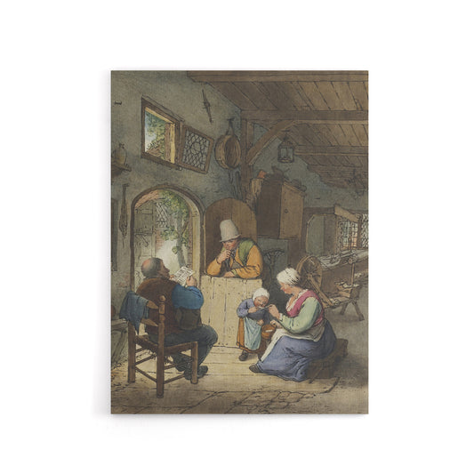 Cornelis Ploos van Amstel Newspaper Reader Canvas Wall Art Print