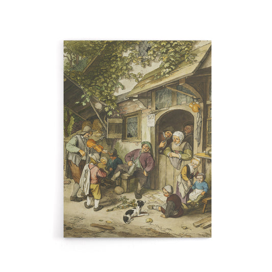 Cornelis Ploos van Amstel Violin Player At An Inn Canvas Wall Art Print