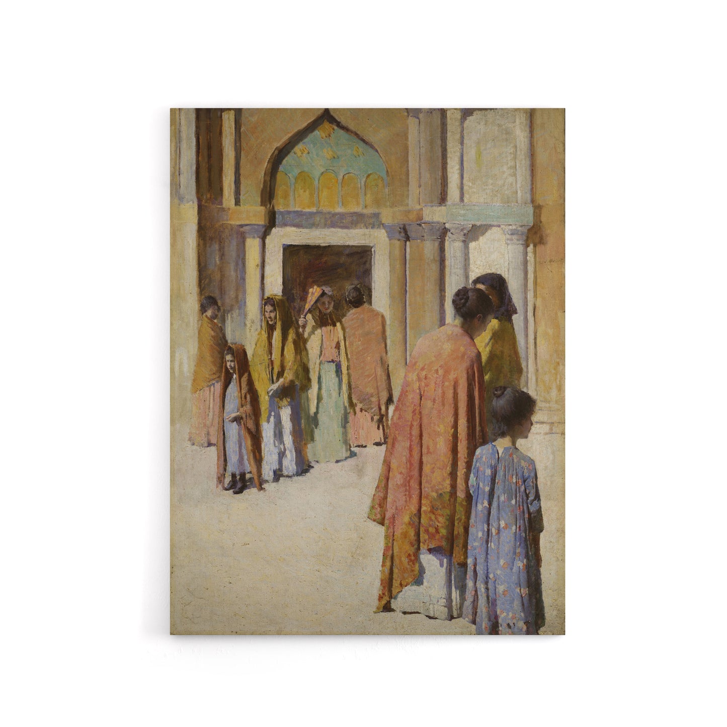 Frank Edwin Scott Women Near the Stairs No 1 Canvas Wall Art Print