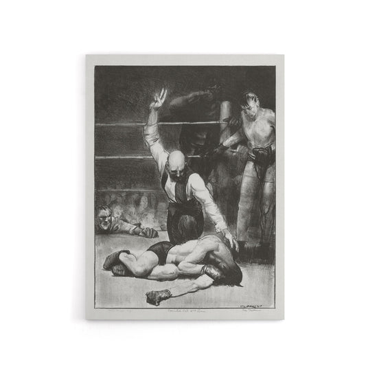 George Bellows Counted Out Second Stone Boxing Canvas Wall Art Print