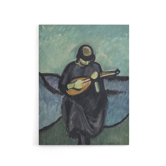 Harald Giersing Mandolin Player Abstract Portrait Canvas Wall Art Print