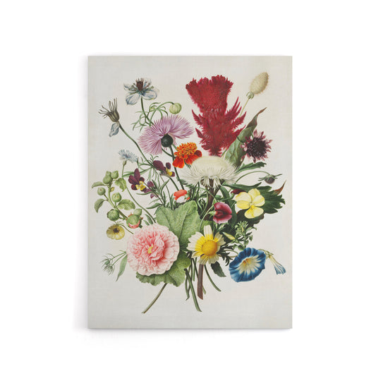 Herman Henstenburgh Colourful Bouquet of Flowers Canvas Wall Art Print