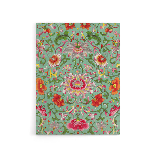 Owen Jones Colorful Chinese Floral Pattern Canvas Wall Art Print