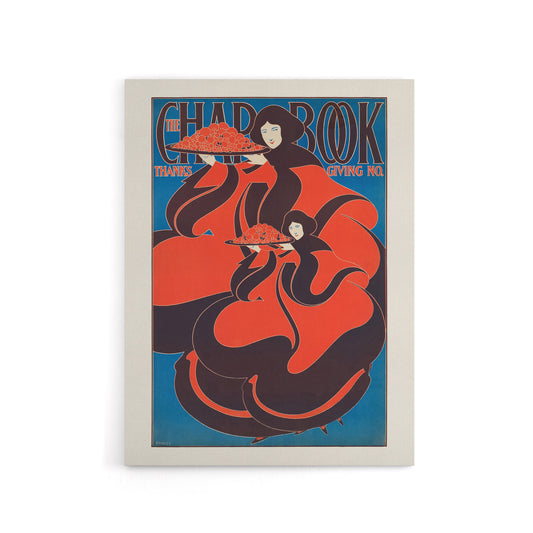 W H Bradley The Chapbook Vintage Thanksgiving Cover Canvas Wall Art Print