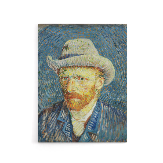 Vincent Van Gogh Self Portrait With Felt Hat Canvas Wall Art Print