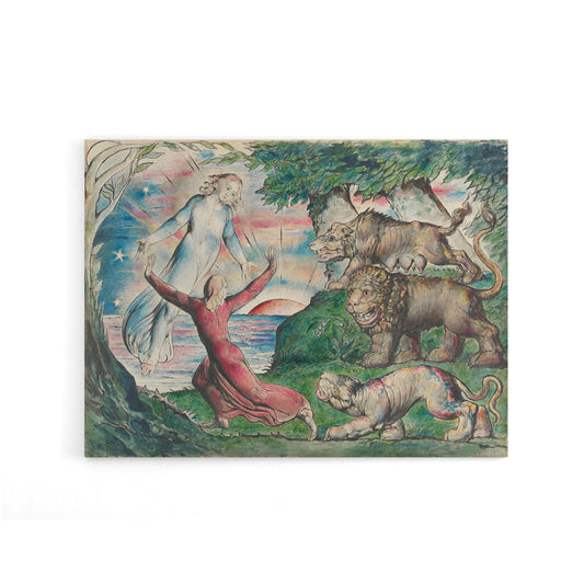 William Blake Dante Running From The Beasts Canvas Wall Art Print