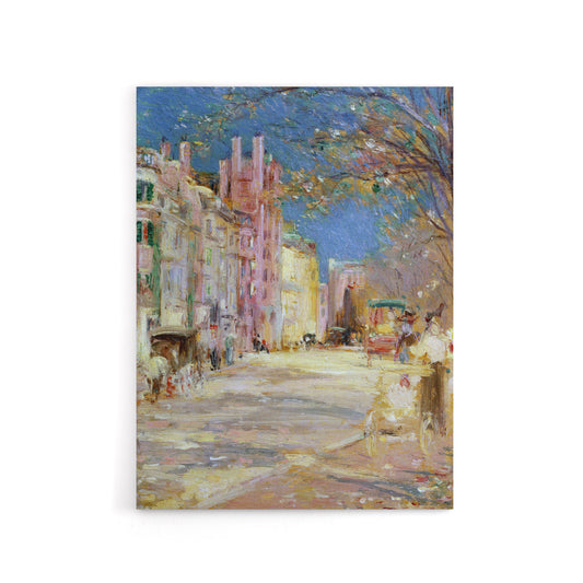 Bannister Boston Vintage Street Scene Canvas Wall Art Print