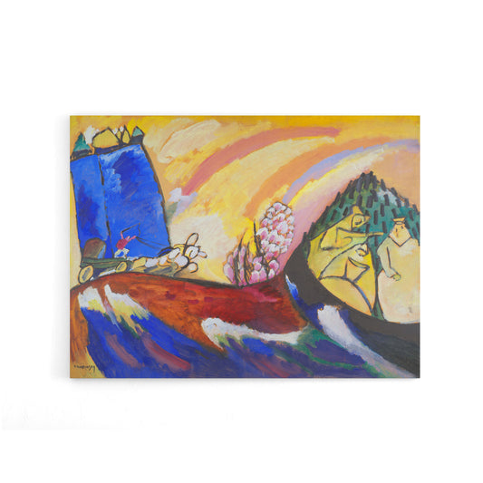 Kandinsky Painting with Troika Canvas Abstract Wall Art