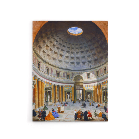 Panini Interior Of The Pantheon Rome Canvas Wall Art Print
