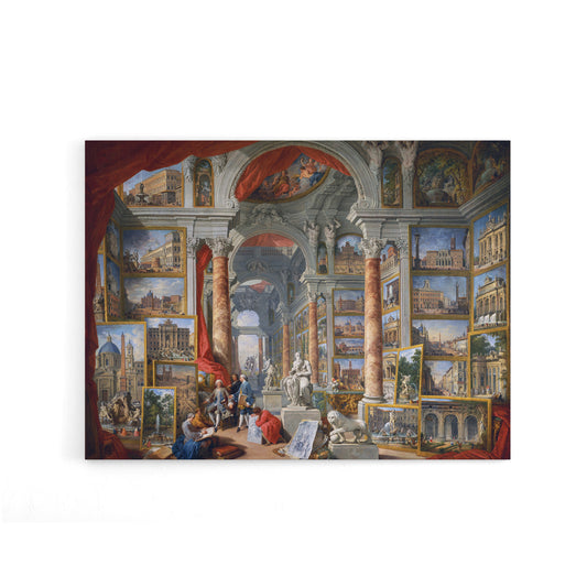 Panini Views Of Modern Rome Monuments Canvas Wall Art Print