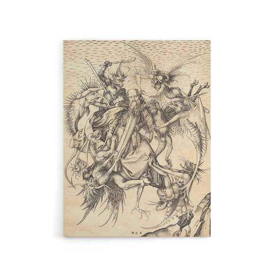 Schongauer Temptation Saint Anthony Canvas Wall Art Print