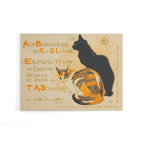 Steinlen Exhibition Advert With Cats Canvas Wall Art Print