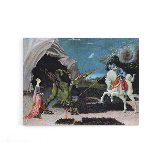 Paolo Uccello Saint George And The Dragon Canvas Wall Art Print