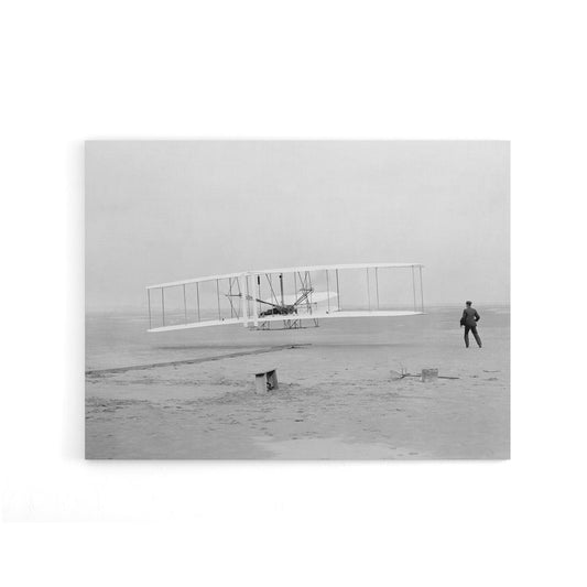 Wright Brothers Aeroplane First Flight Photo Canvas Wall Art Print