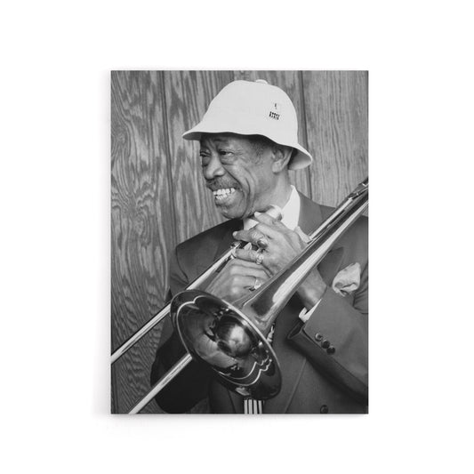Jazz Trombone Player Al Grey Canvas Wall Art Print