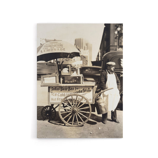 Lemonade And Hot Dog Stand Vintage Photo Canvas Wall Art Print