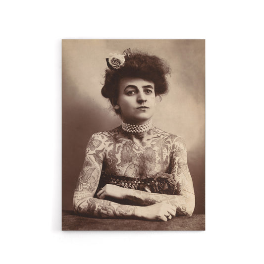 Maud Wagner Trapezist Tattoo Artist Canvas Wall Art Print