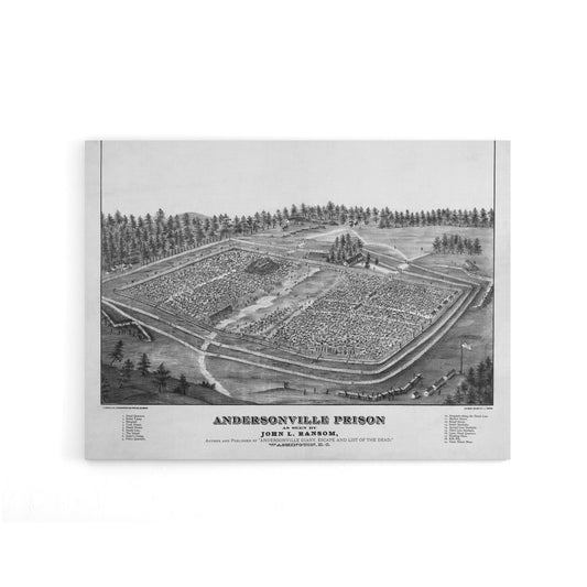 Ransom US Civil War Andersonville Prison Canvas Wall Art Print