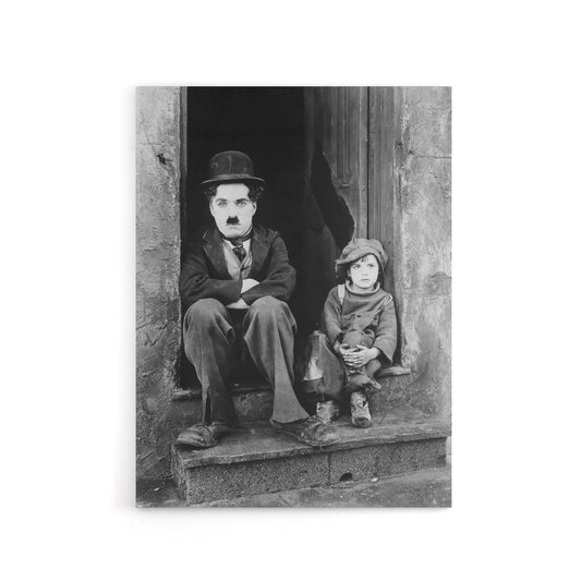 Charlie Chaplin The Kid Silent Movie Still Canvas Wall Art Print