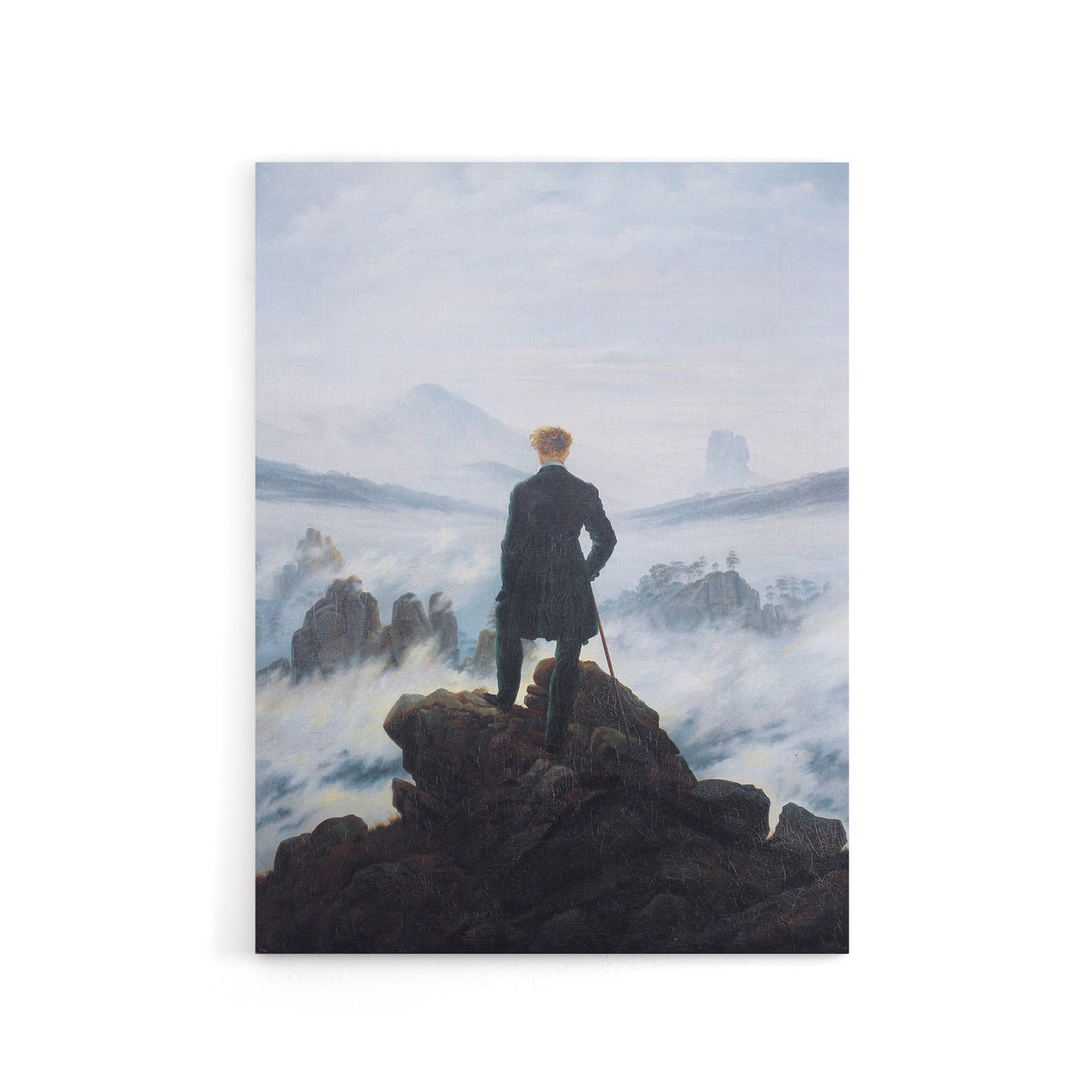 Friedrich Wanderer Above Sea Fog Canvas Wall Art Print