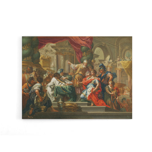 Alexander The Great In Temple of Jerusalem Canvas Wall Art Print