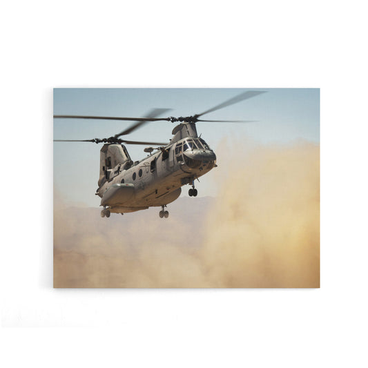 Sea Knight Helicopter CH 46E US Marine Corps Canvas Wall Art Print
