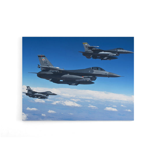 US Military Formation F 16 Fighting Falcons Canvas Wall Art Print