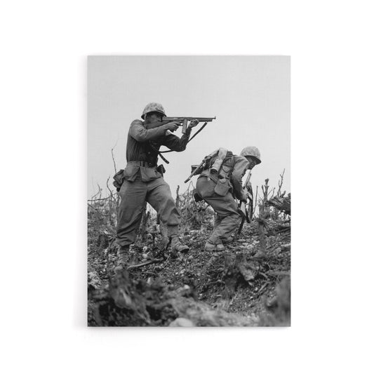 WWII War USA Marine Sgt Bartlett Canvas Wall Art Print