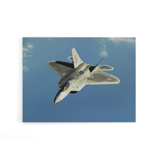 Dunaway Military USA F 22 Raptor Jet Canvas Wall Art Print