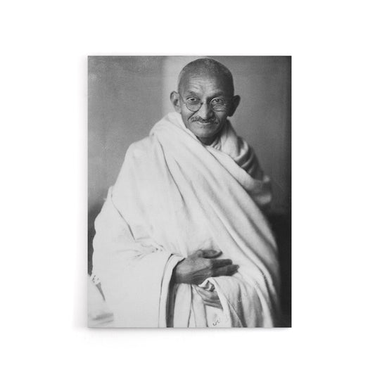 Political Activist Mohandas Gandhi Portrait Canvas Wall Art Print
