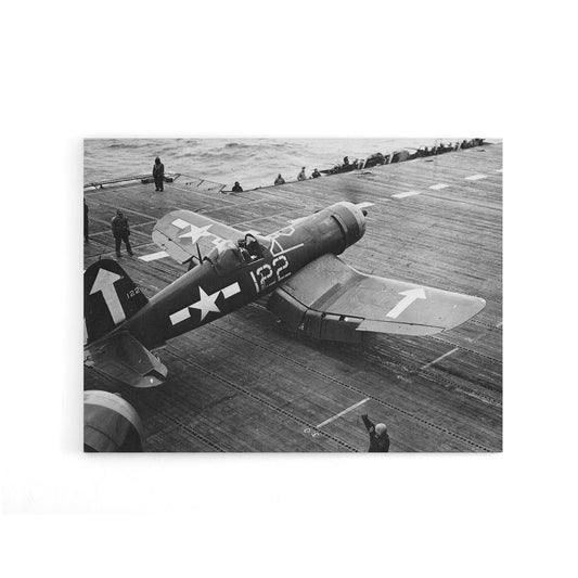 War WWII USA F4u 1d Corsair Aircraft Canvas Wall Art Print