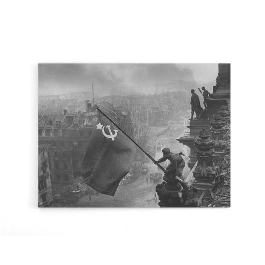 Khaldei War WWII USSR Flag Over Reichstag Canvas Wall Art Print
